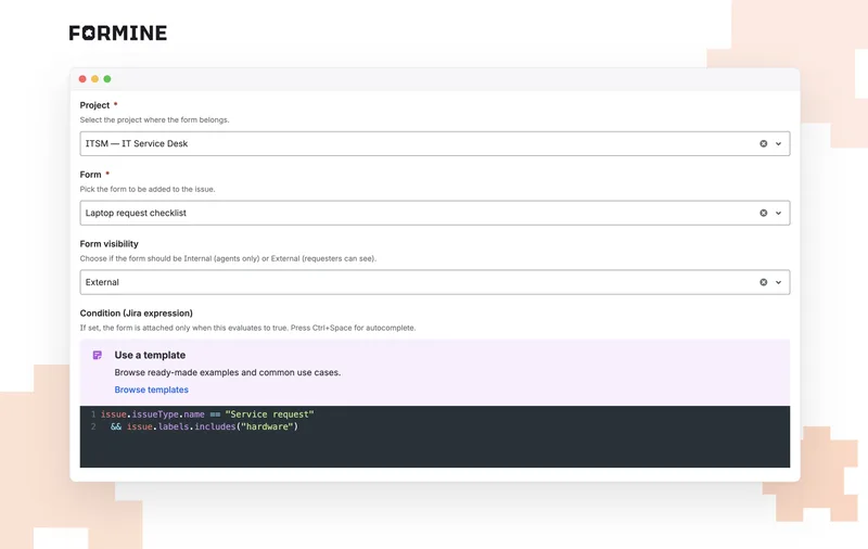 Add forms and update their status